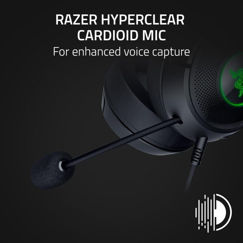 Razer Kraken Kitty V2 USB Wired RGB Headset: Chroma Kitty Ears - Black - Image 9