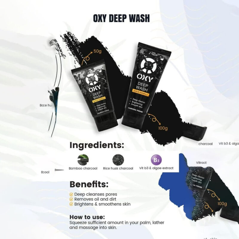 Oxy Deep Face Wash Men’s Charcoal(50gm) - Image 3